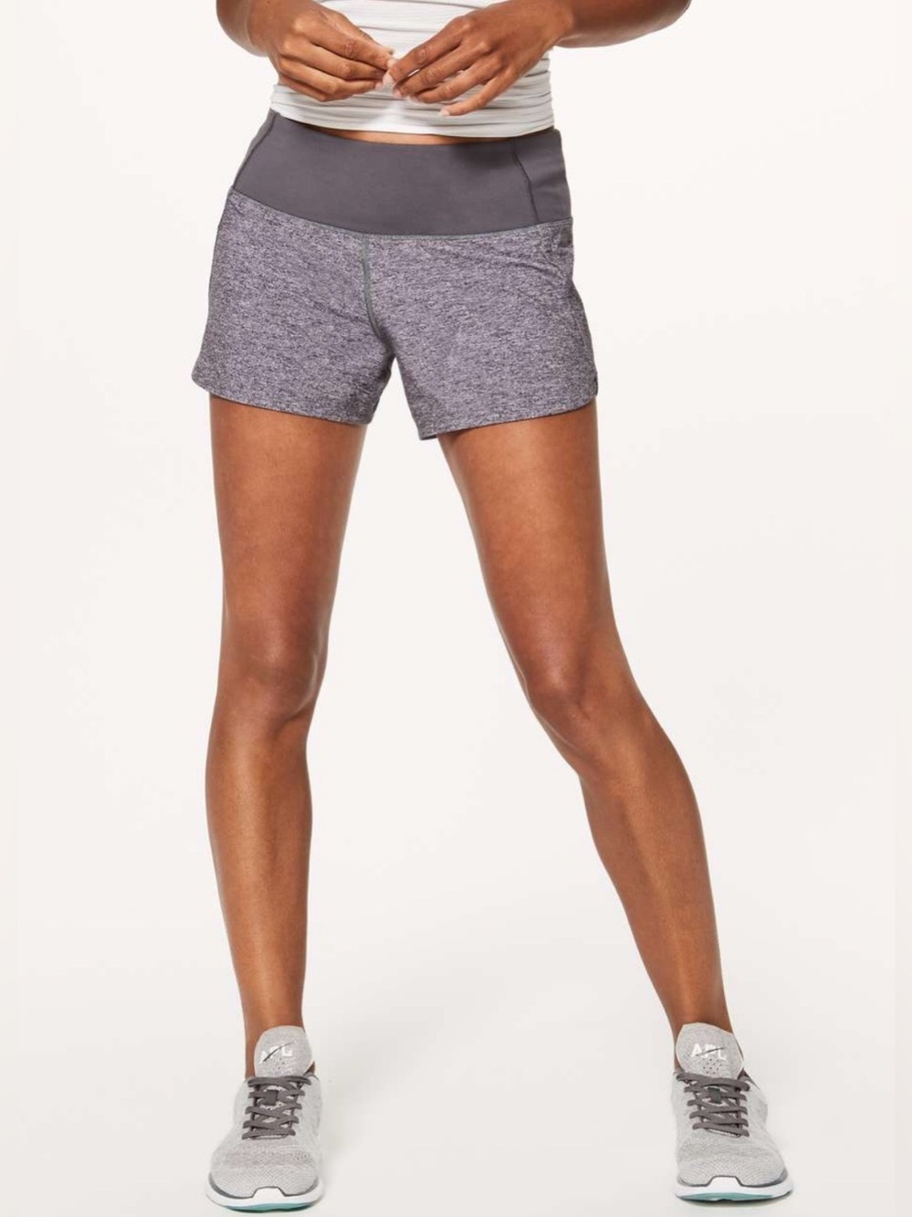 Lululemon Athletic Running Shorts Gray 
Lined 4” Inseam Women’s Size: 6